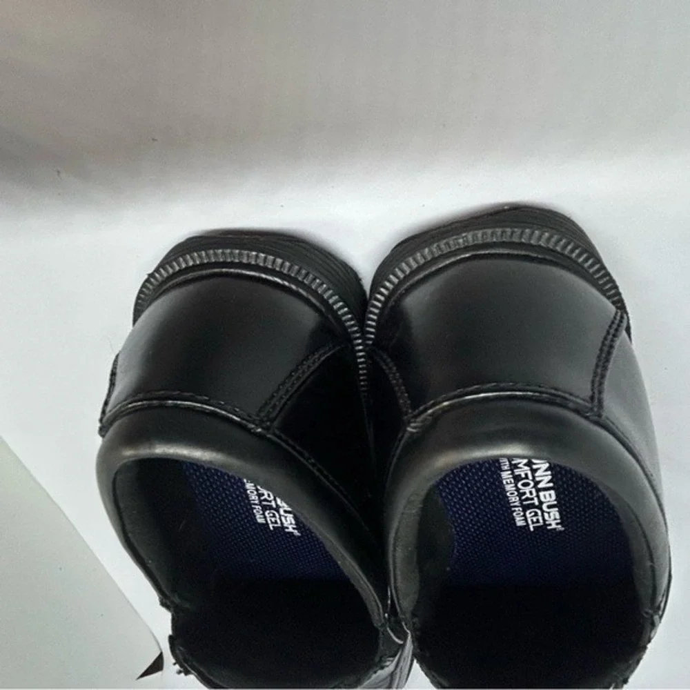 Nunn Bush Black Leather‎ Slip-On Loafers Comfort Gel Memory Foam 9M Men's
